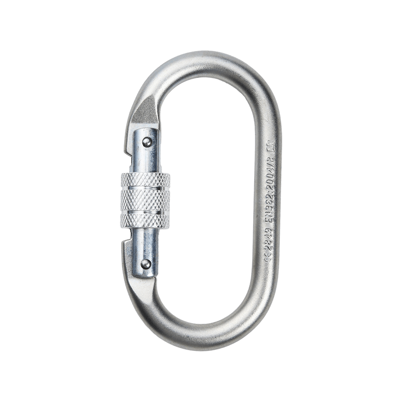 Carabiner Keluli Kunci Skru 25KN Bergalvani
